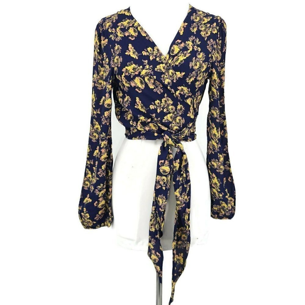 New Flynn Skye That's a Wrap Crop Top Twilight L